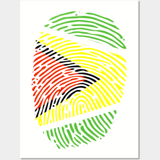 GUYANA FINGER PRINT - CARNIVAL CARIBANA TRINI PARTY DJ Posters and Art